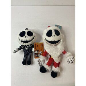 Nightmare Before Christmas Jack Skellington Lot 2 Plush Clip Santa Outfit Disney
